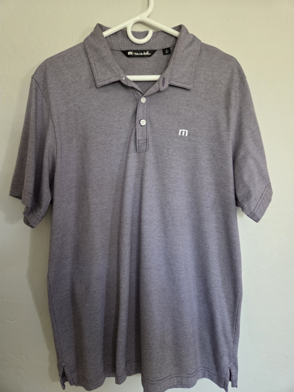 Travis Mathew Men’s Polo Shirt - Heathered Mauve Color